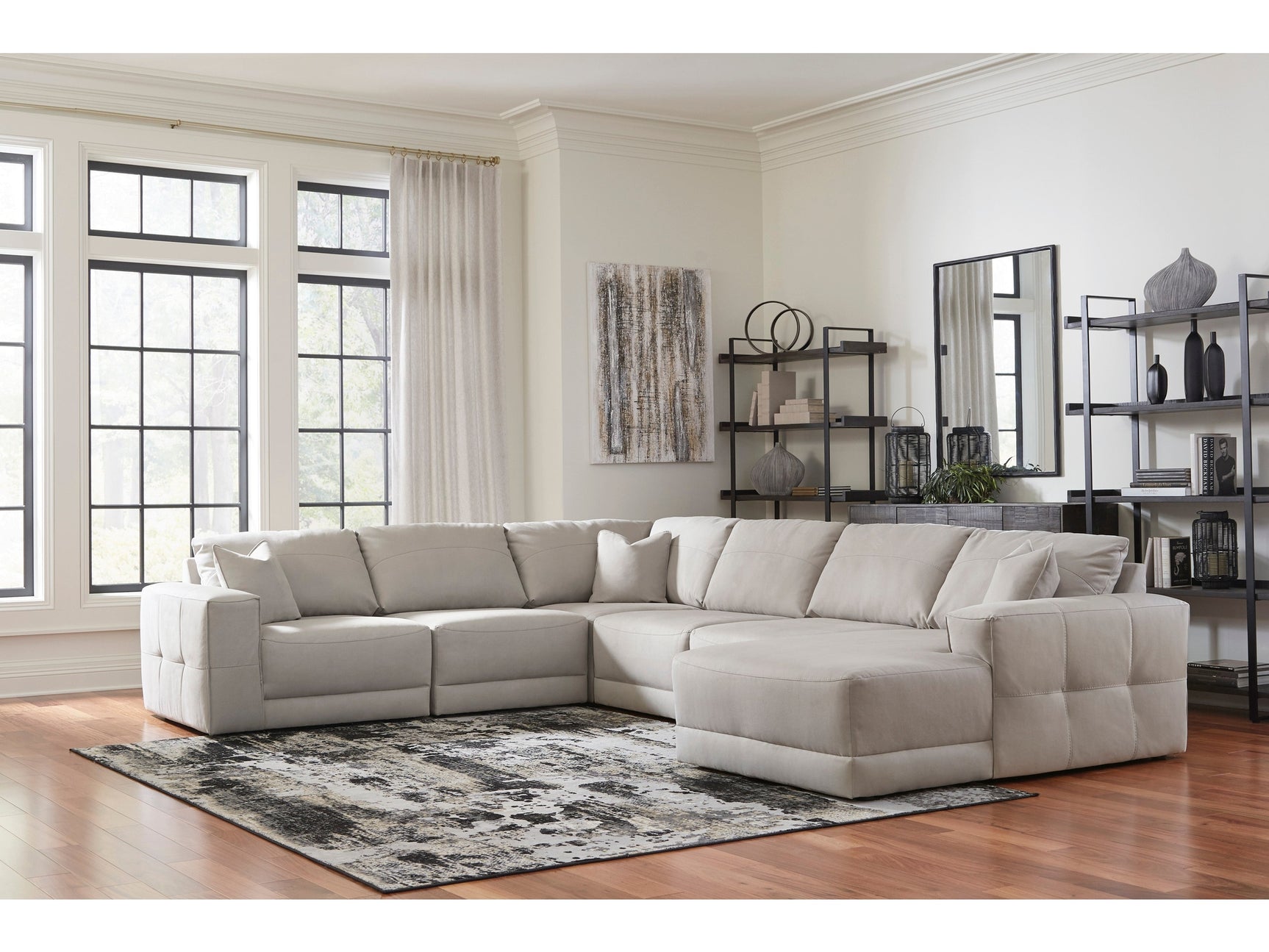 Next-Gen Gaucho Gray 6-Piece RAF Chaise Sectional - Ornate Home