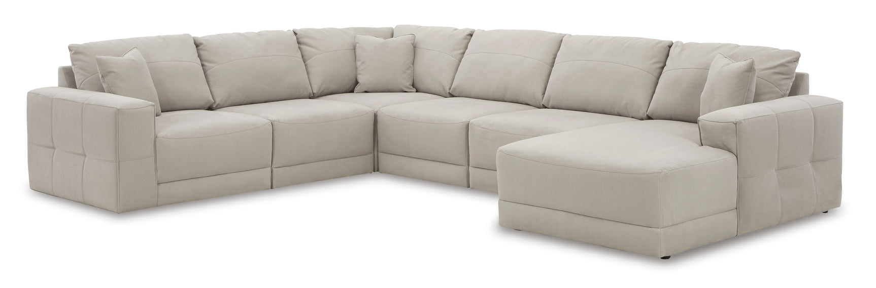 Next-Gen Gaucho Gray 6-Piece RAF Chaise Sectional - Ornate Home