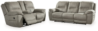 Next-Gen Gaucho Putty Reclining Sofa and Loveseat - Ornate Home