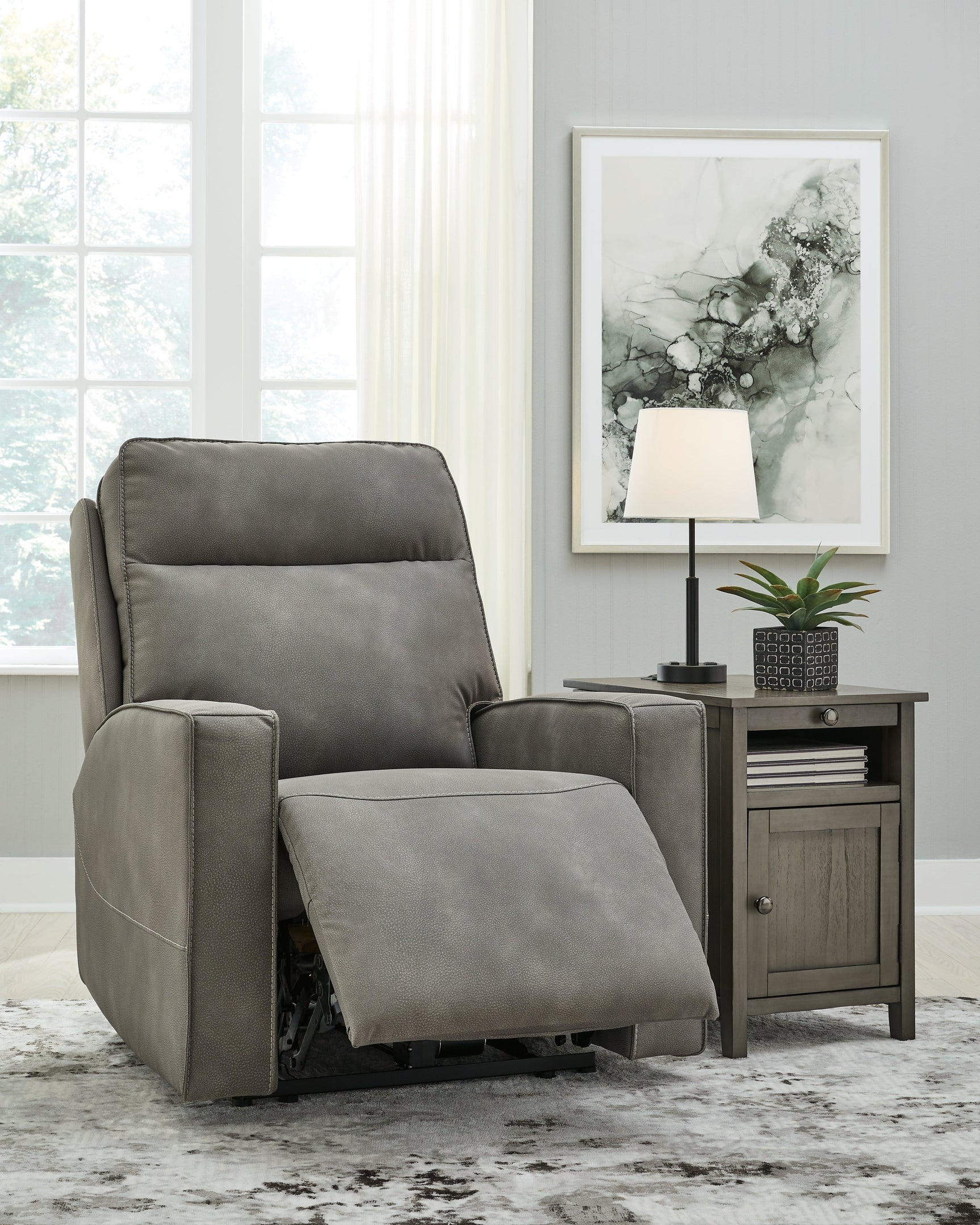 Next-Gen Slate Durapella Power Recliner - Ornate Home