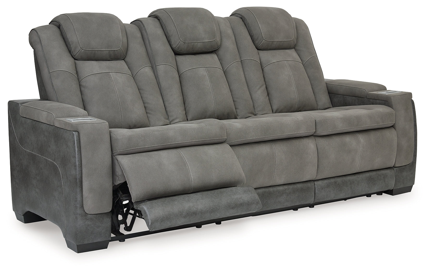 NextGen DuraPella Dual Tone Slate Power Reclining Sofa (Online Special Price) - Ornate Home