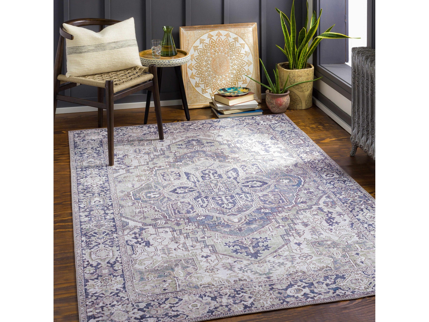 Neyland Iris Gray Area Rug 2359 - Ornate Home