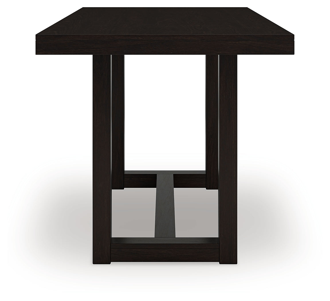 Neymorton Dark Grayish Brown Counter Height Dining Table and 4 Barstools - Ornate Home