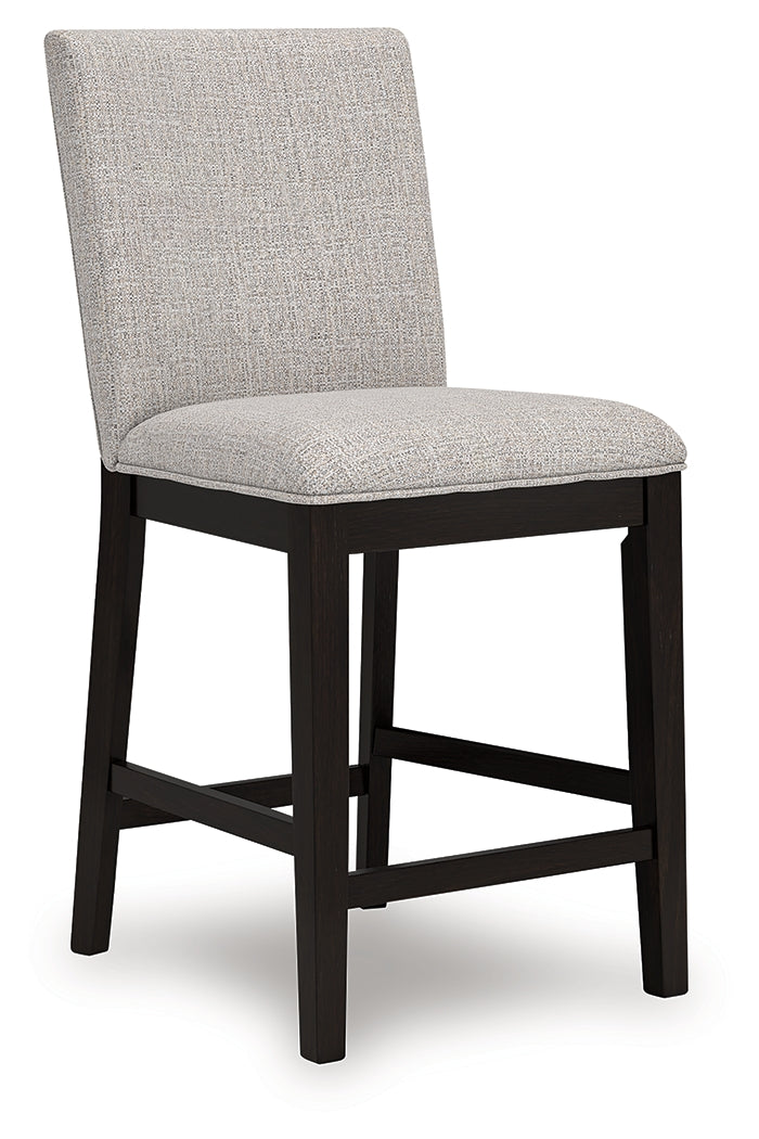 Neymorton Dark Grayish Brown Counter Height Dining Table and 4 Barstools - Ornate Home