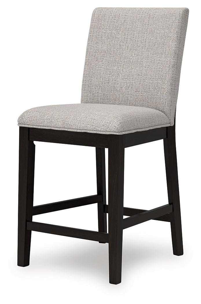 Neymorton Dark Grayish Brown Counter Height Dining Table and 4 Barstools - Ornate Home