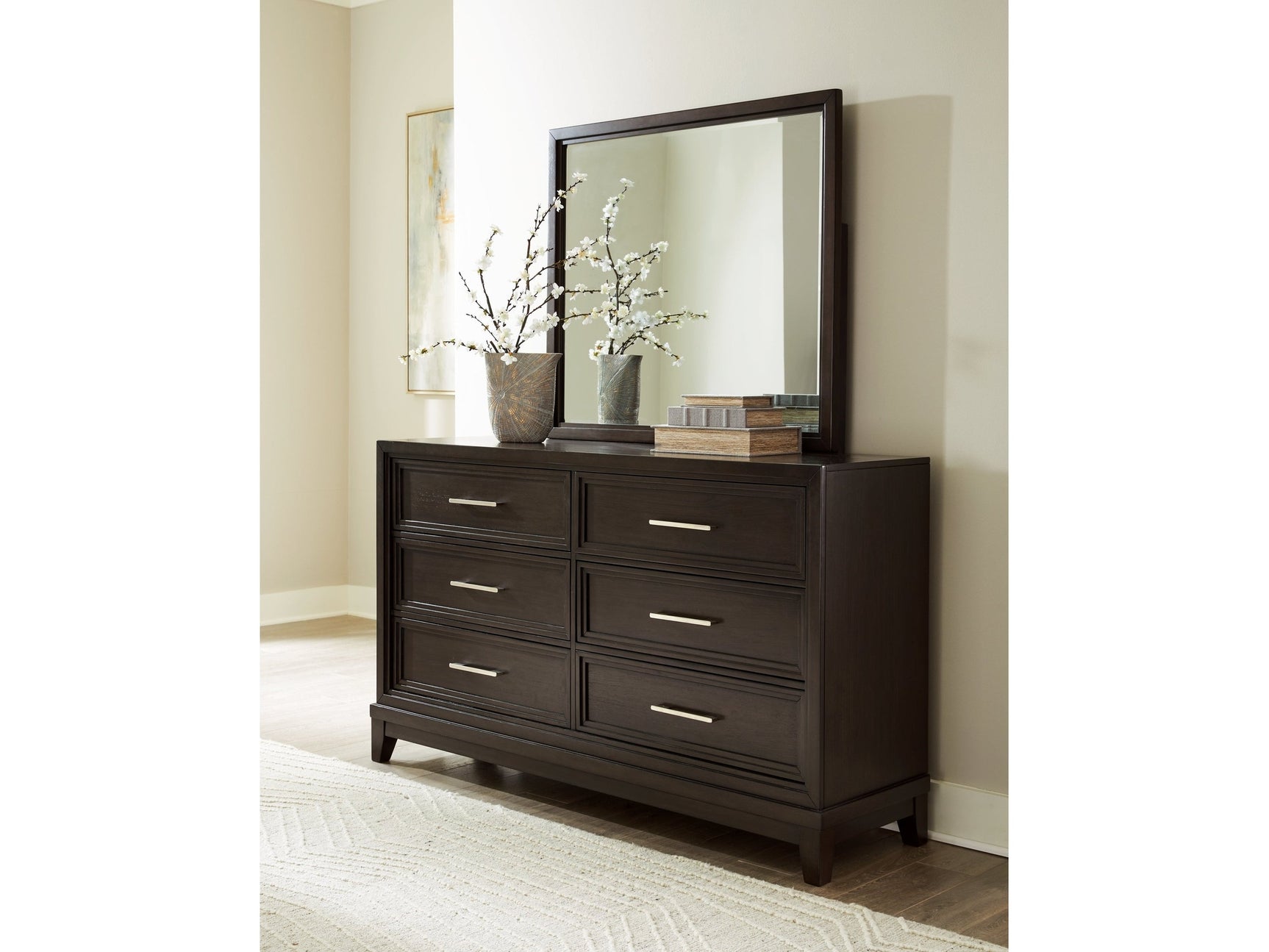 Neymorton Dark Grayish Brown Dresser and Mirror - Ornate Home