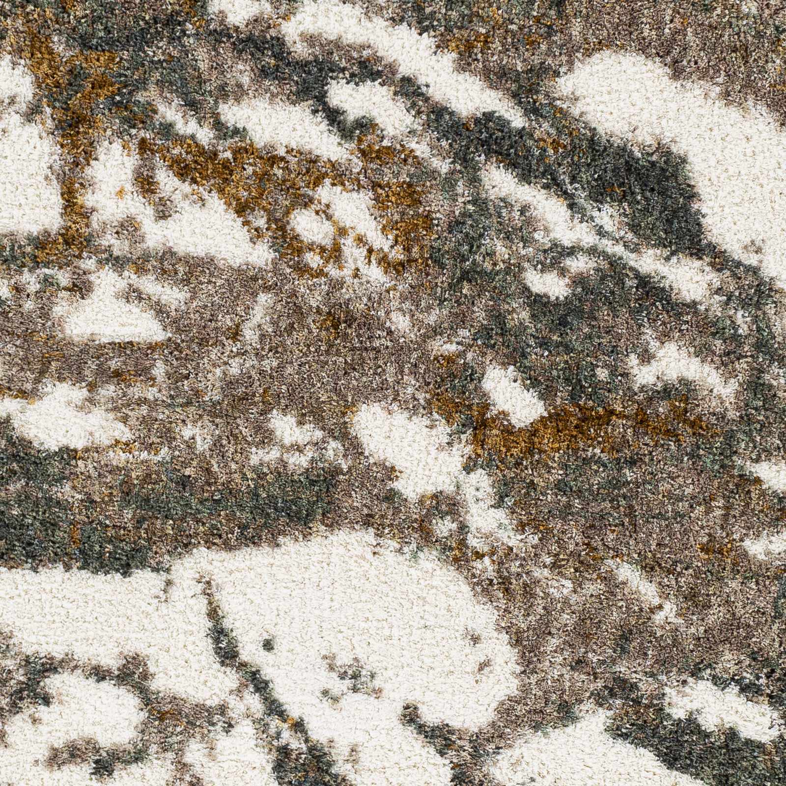 Ngunnawal Cream/Brown Marble Plush Rug - Ornate Home