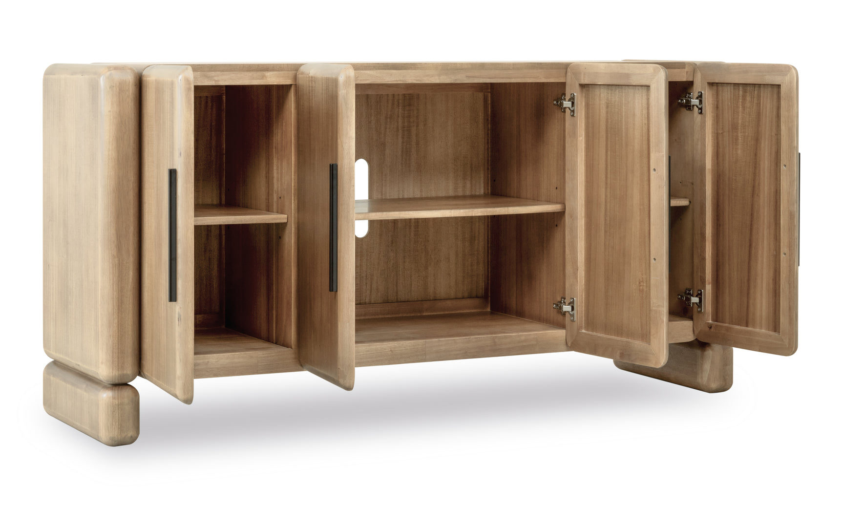 Nia Four Door Acacia Wood Sideboard in Lioness - Ornate Home