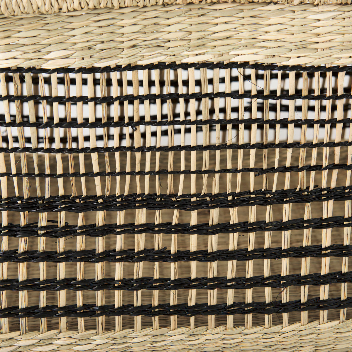 Nia Light Brown Seagrass Rectangular Basket with Handles (Set of 2) - Ornate Home