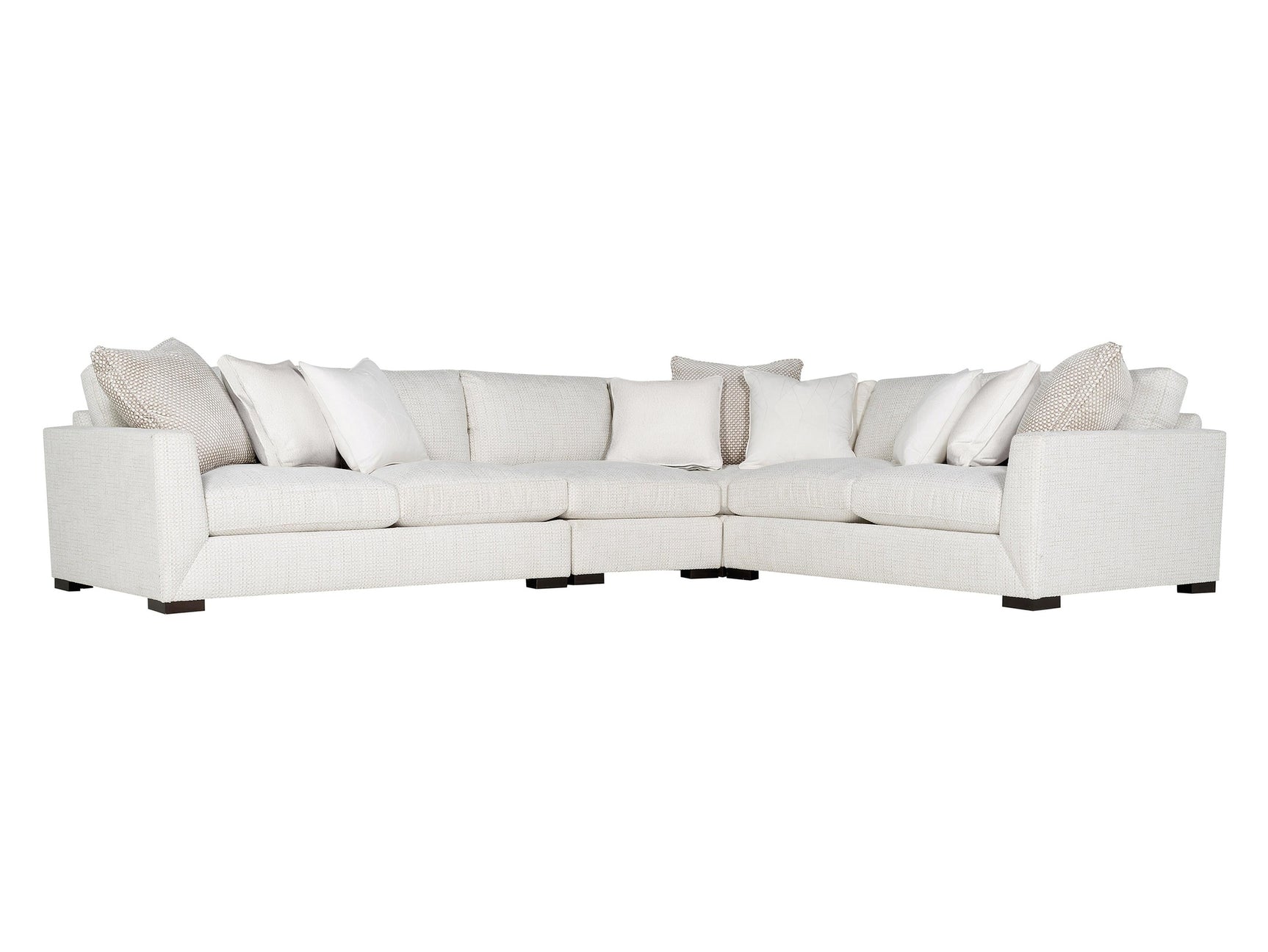 Nicolette White/Cream Fabric Modular Sectional - Ornate Home