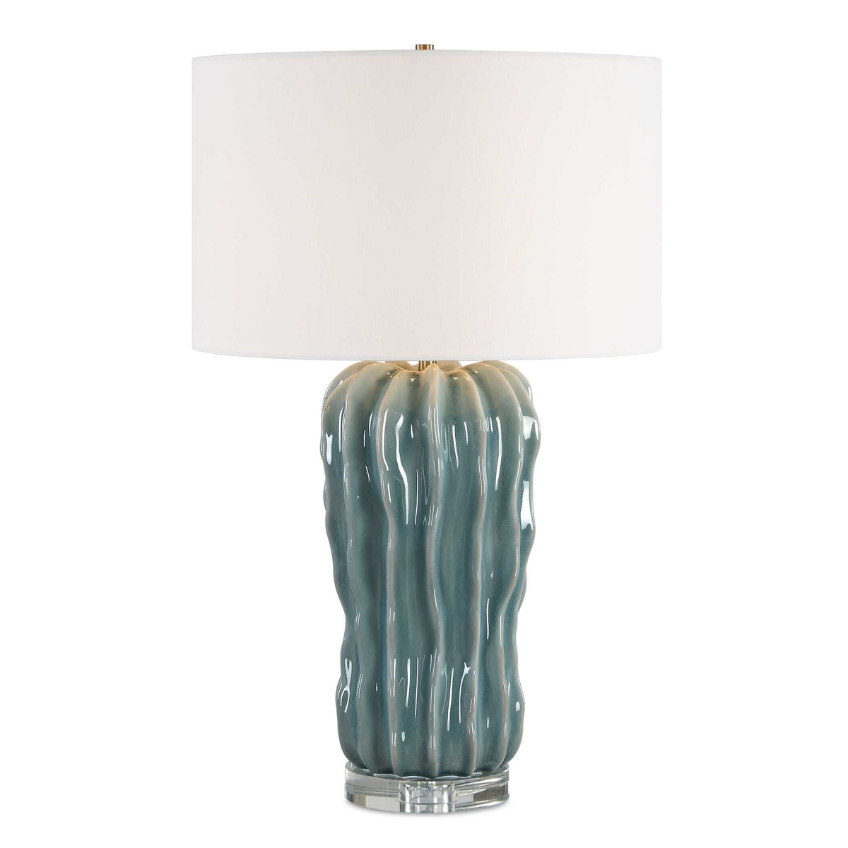 Niese Light Blue Glaze Table Lamp - Ornate Home
