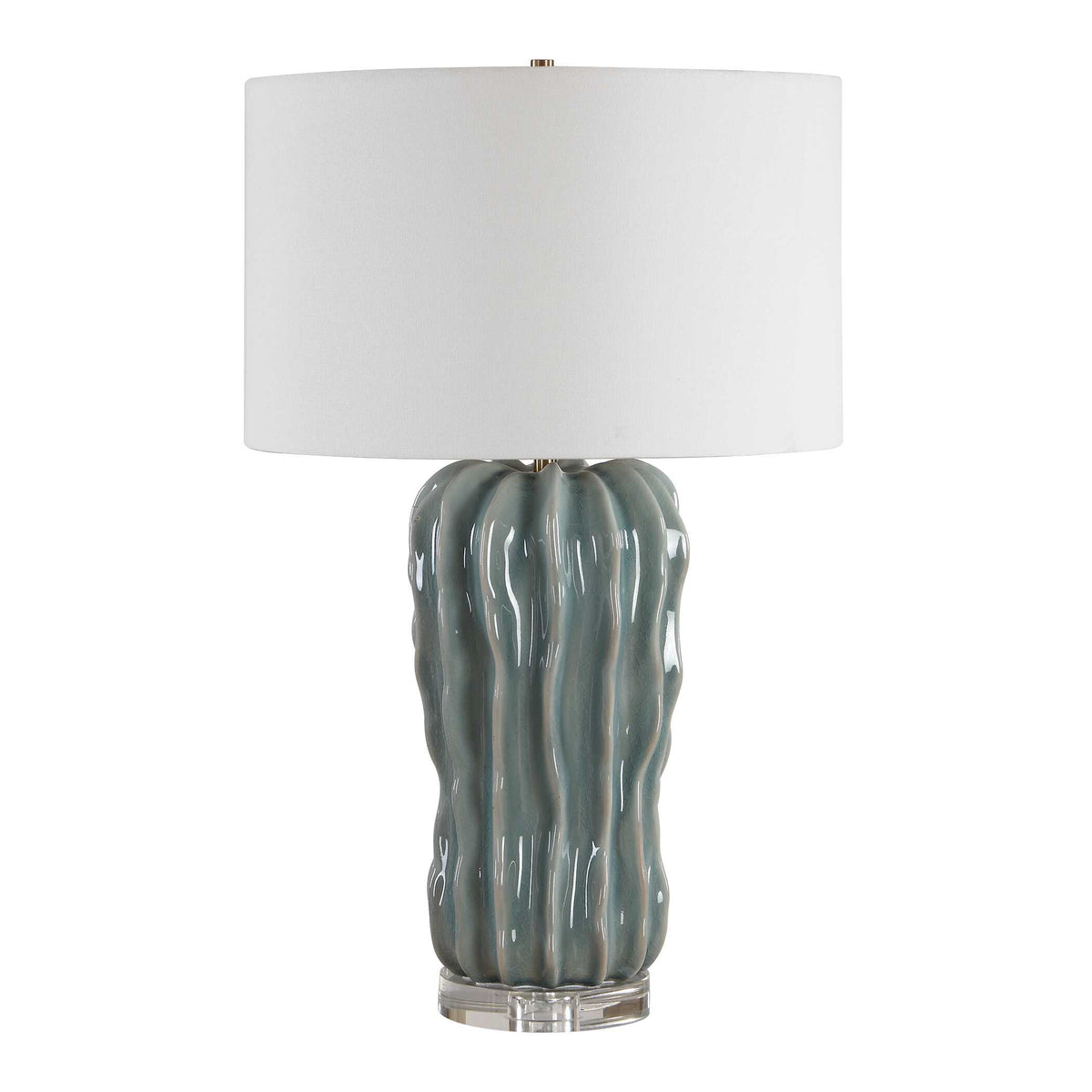 Niese Light Blue Glaze Table Lamp - Ornate Home