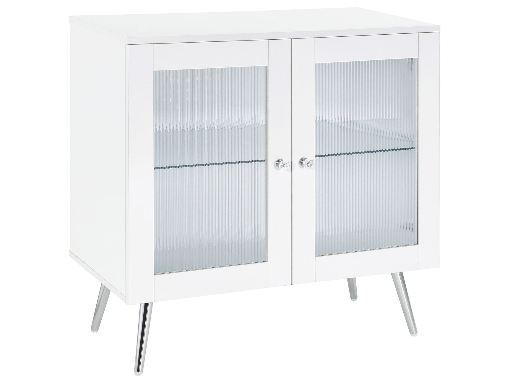 Nieta White High Gloss Accent Cabinet - Ornate Home
