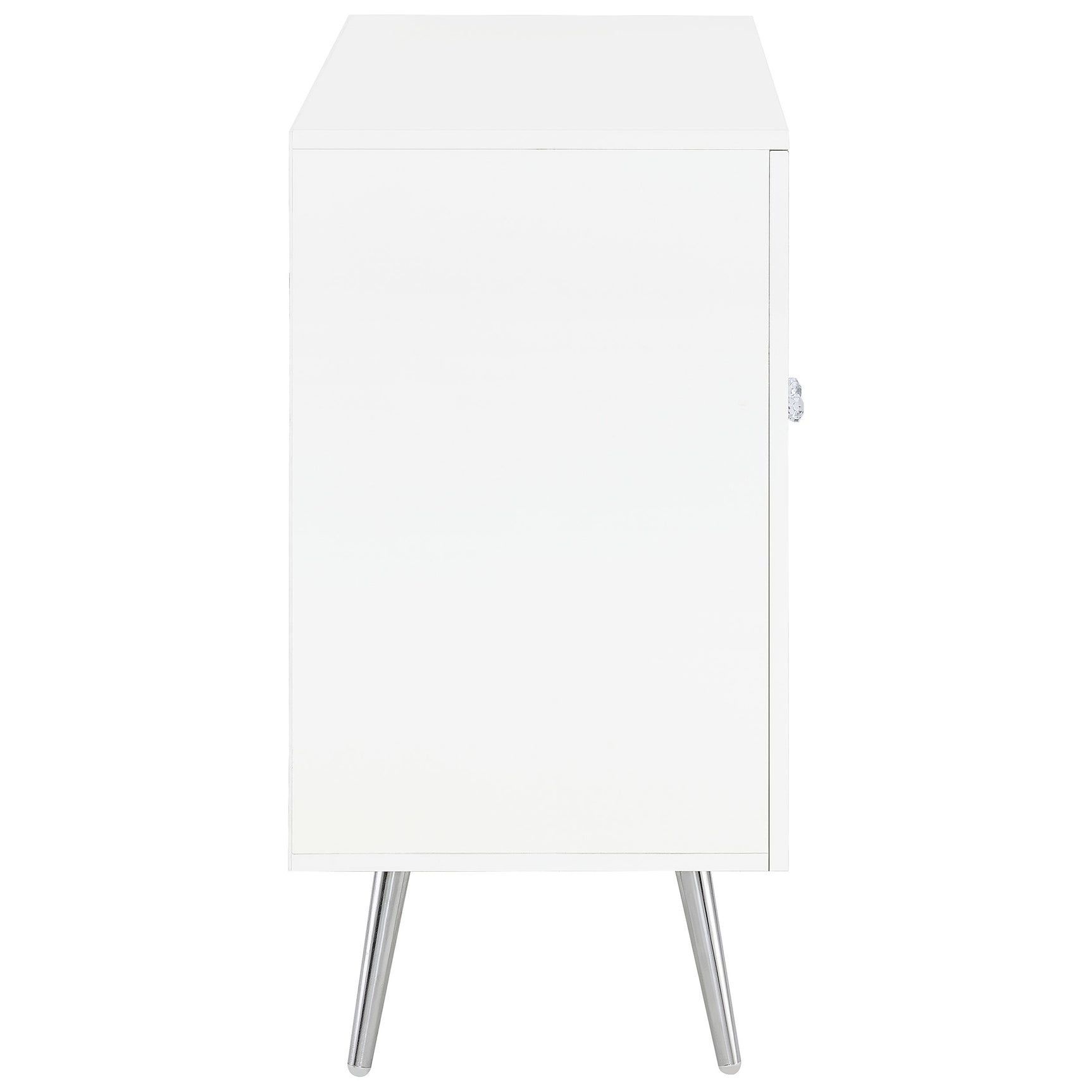 Nieta White High Gloss Accent Cabinet - Ornate Home