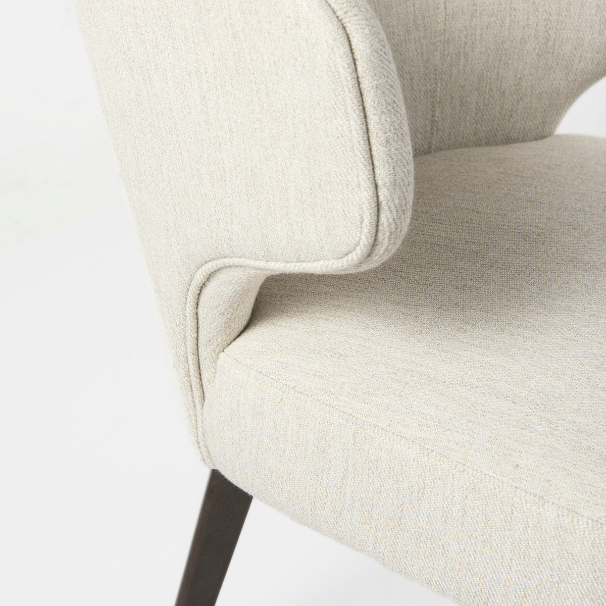 Niles Cream/Dark Brown Wingback Dining Side Chair - 69399 - Ornate Home