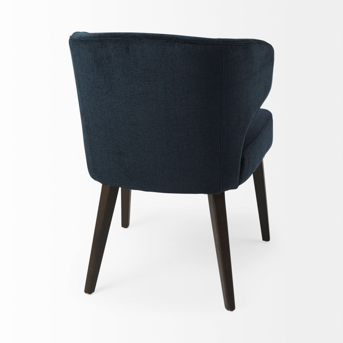 Niles Navy/Dark Brown Wingback Dining Side Chair - Ornate Home