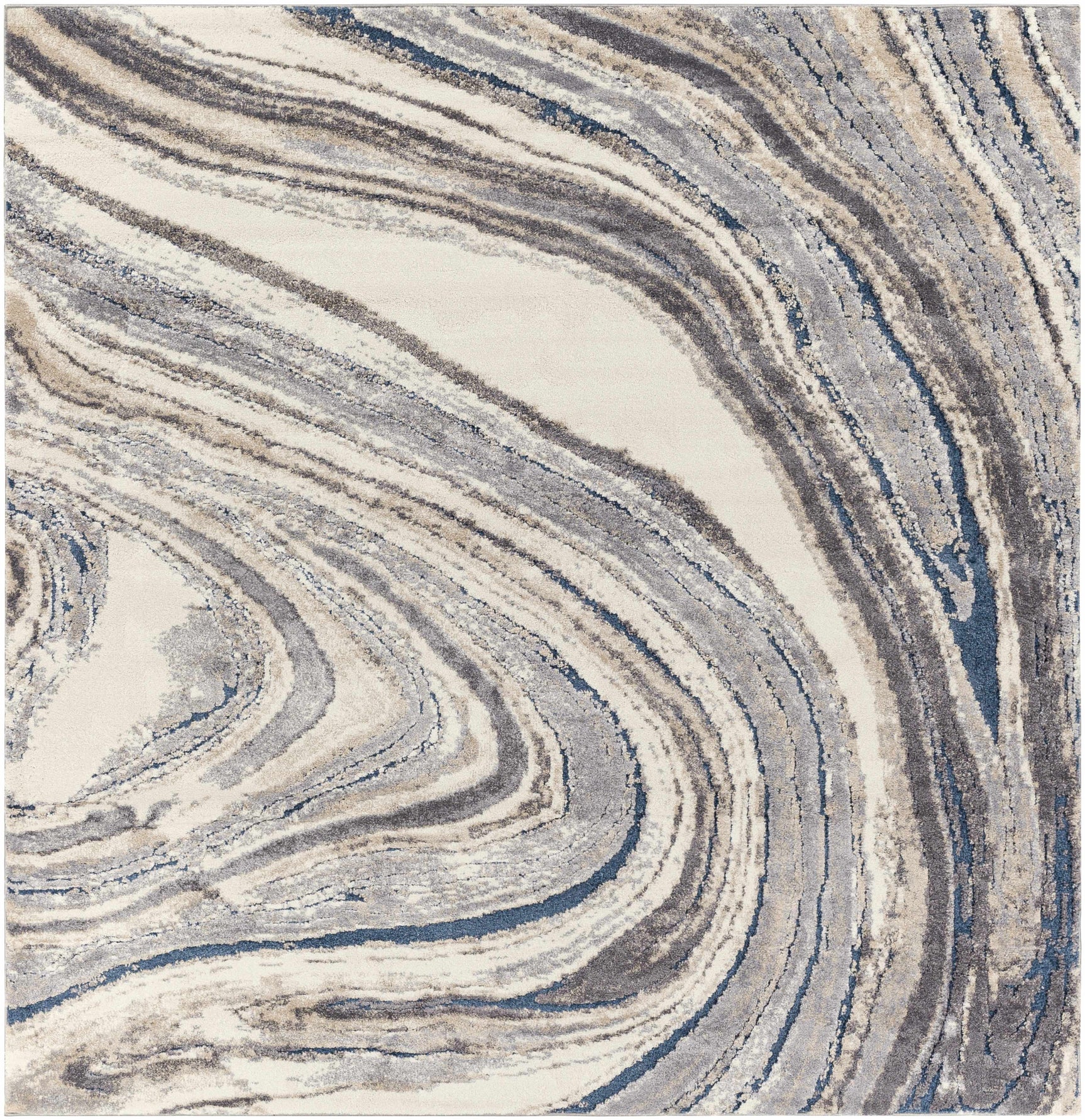 Nillumbik Gray Marble Design Rug - Ornate Home