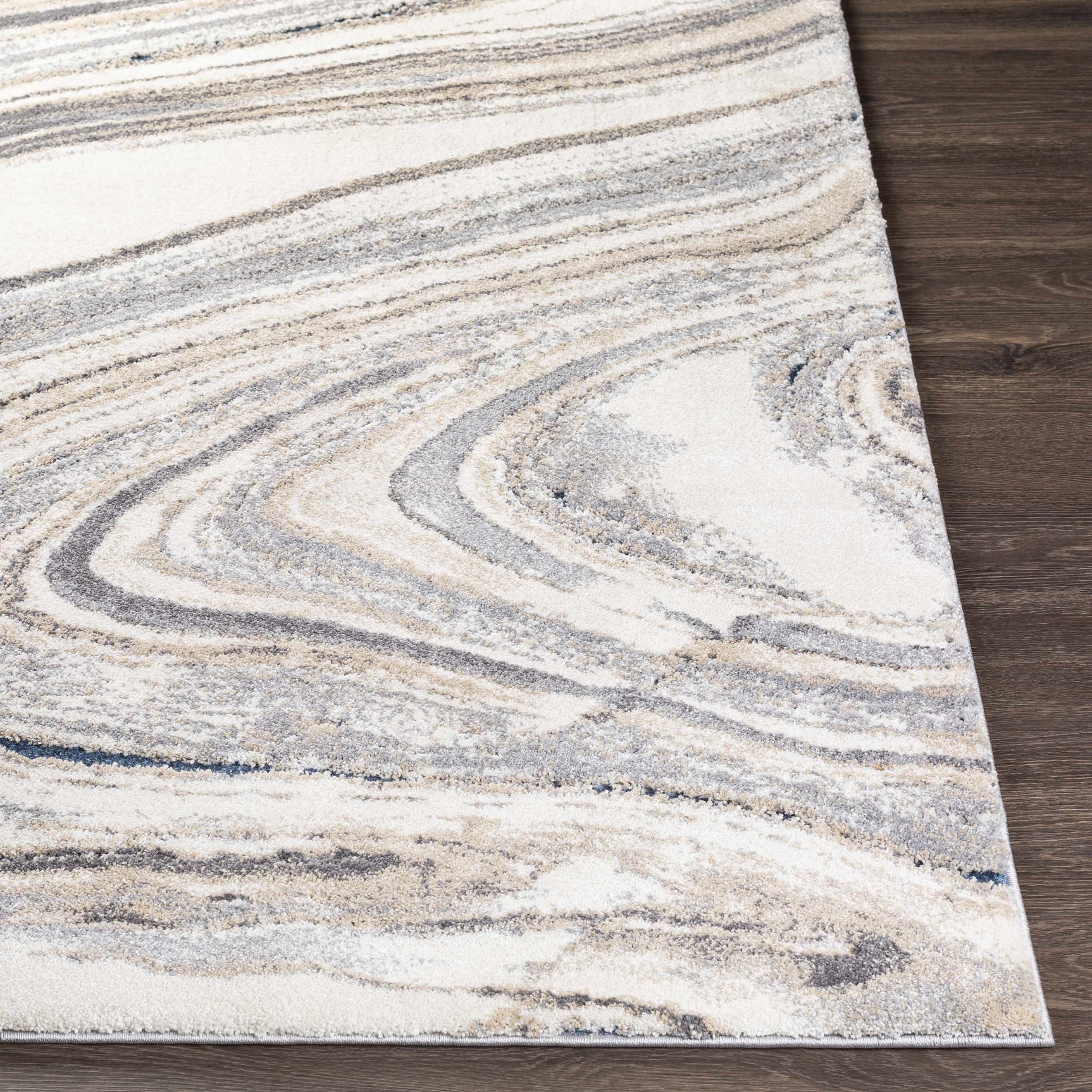Nillumbik Gray Marble Design Rug - Ornate Home