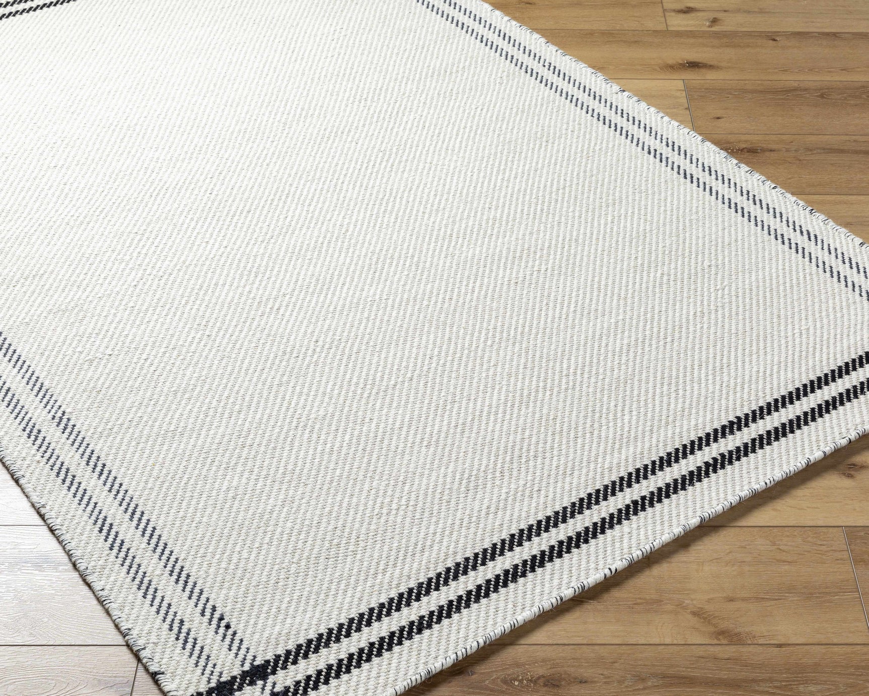 Nimue Cream & Blue Bordered Area Rug - Clearance - Ornate Home