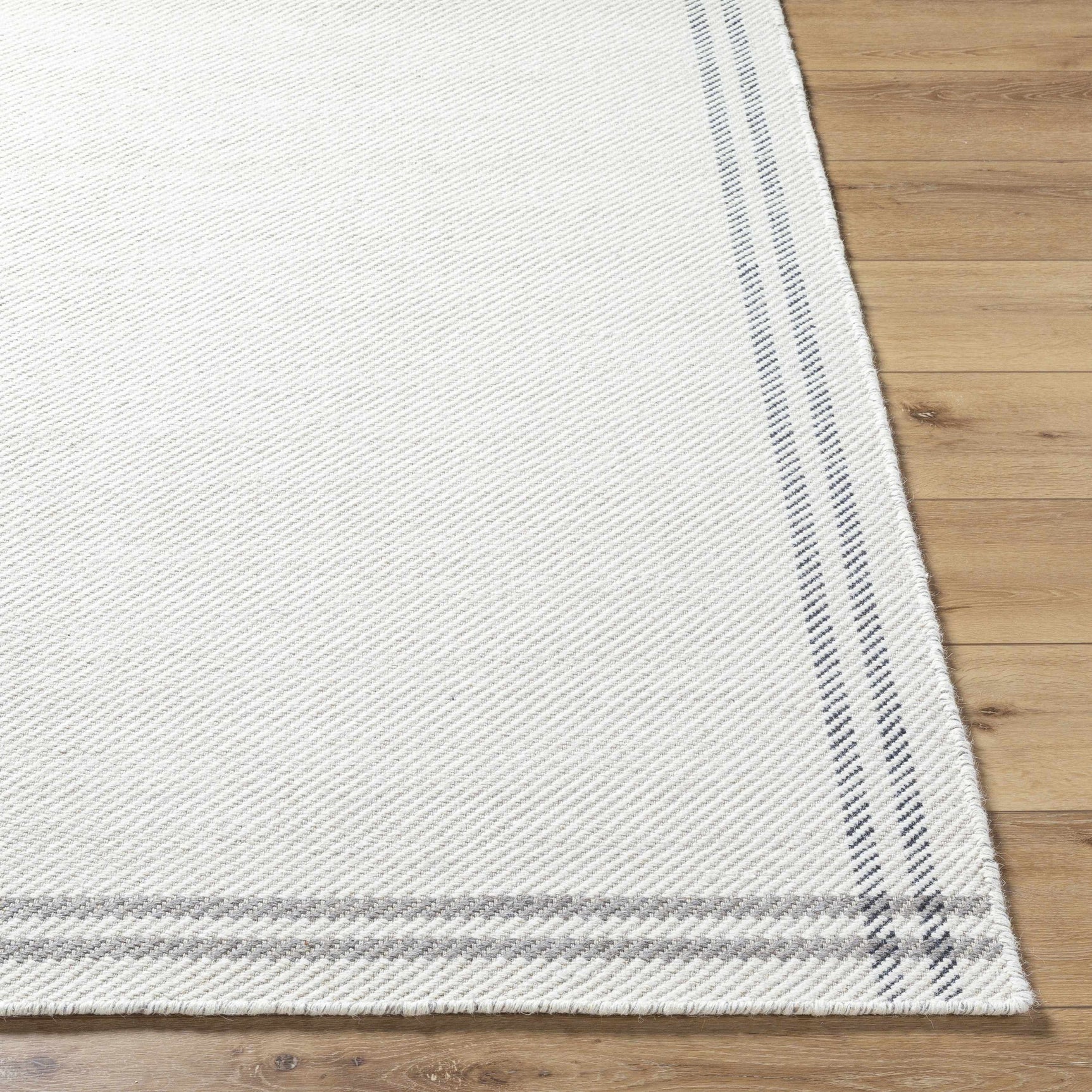 Nimue Cream & Charcoal Bordered Area Rug - Clearance - Ornate Home