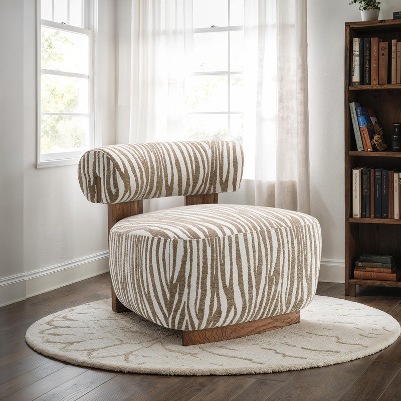 Niobe Beige Accent Chair - Ornate Home