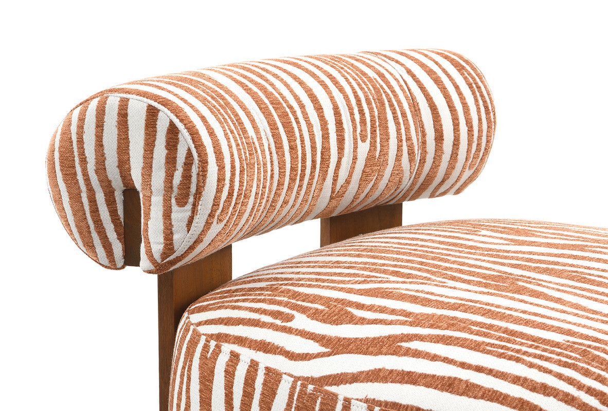 Niobe Rustic Orange Accent Chair - Ornate Home