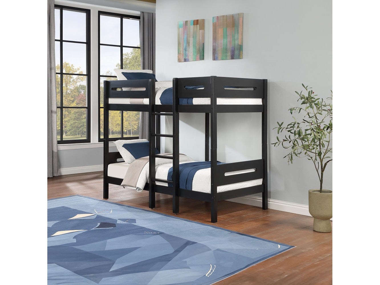 Nissa Black Bunk Bed - Ornate Home
