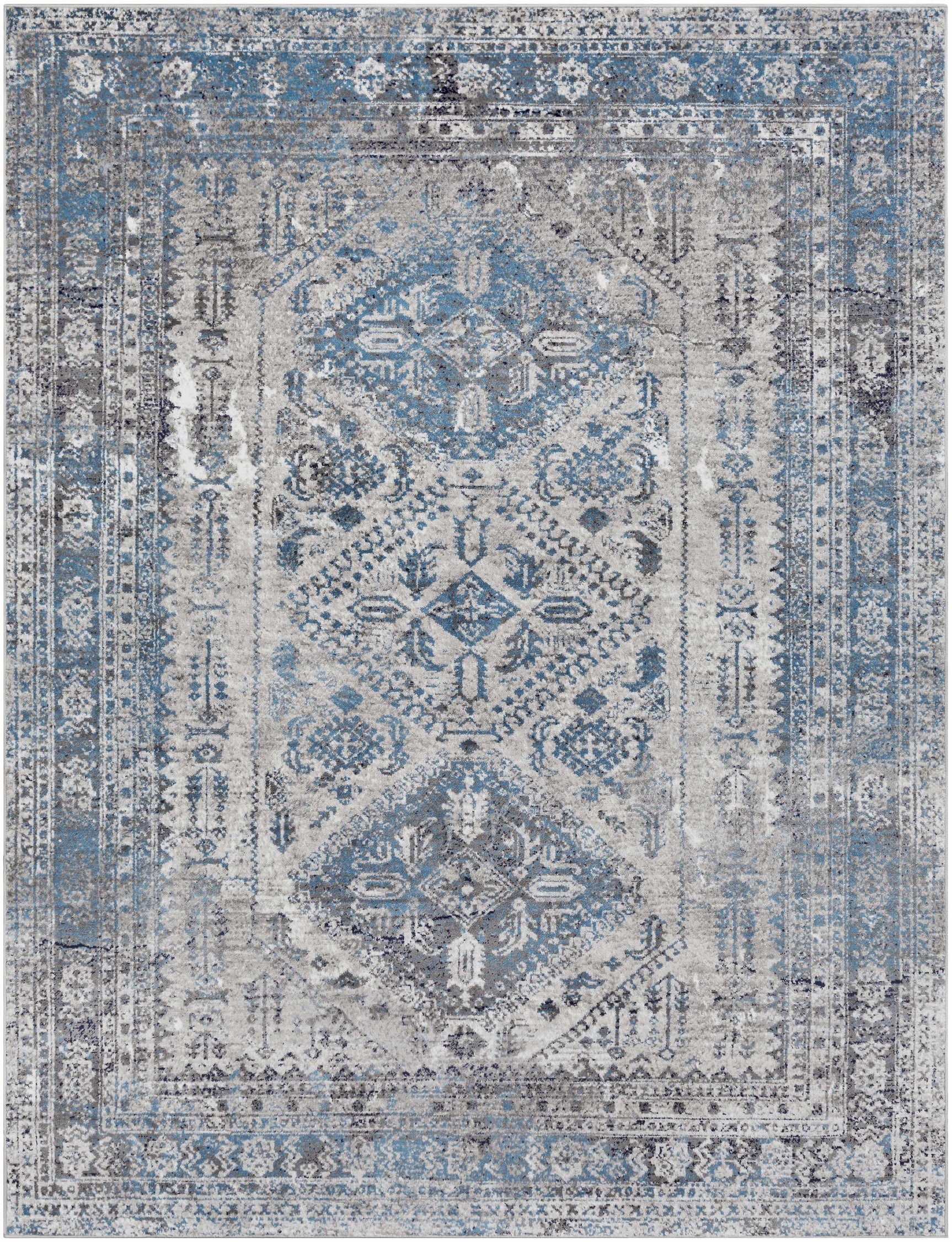Nisula Traditional Blue Rug - Ornate Home