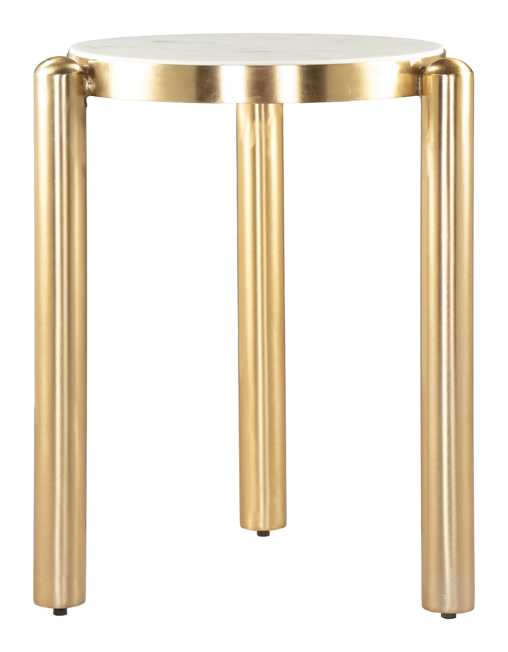 Noan White & Gold Side Table - Ornate Home
