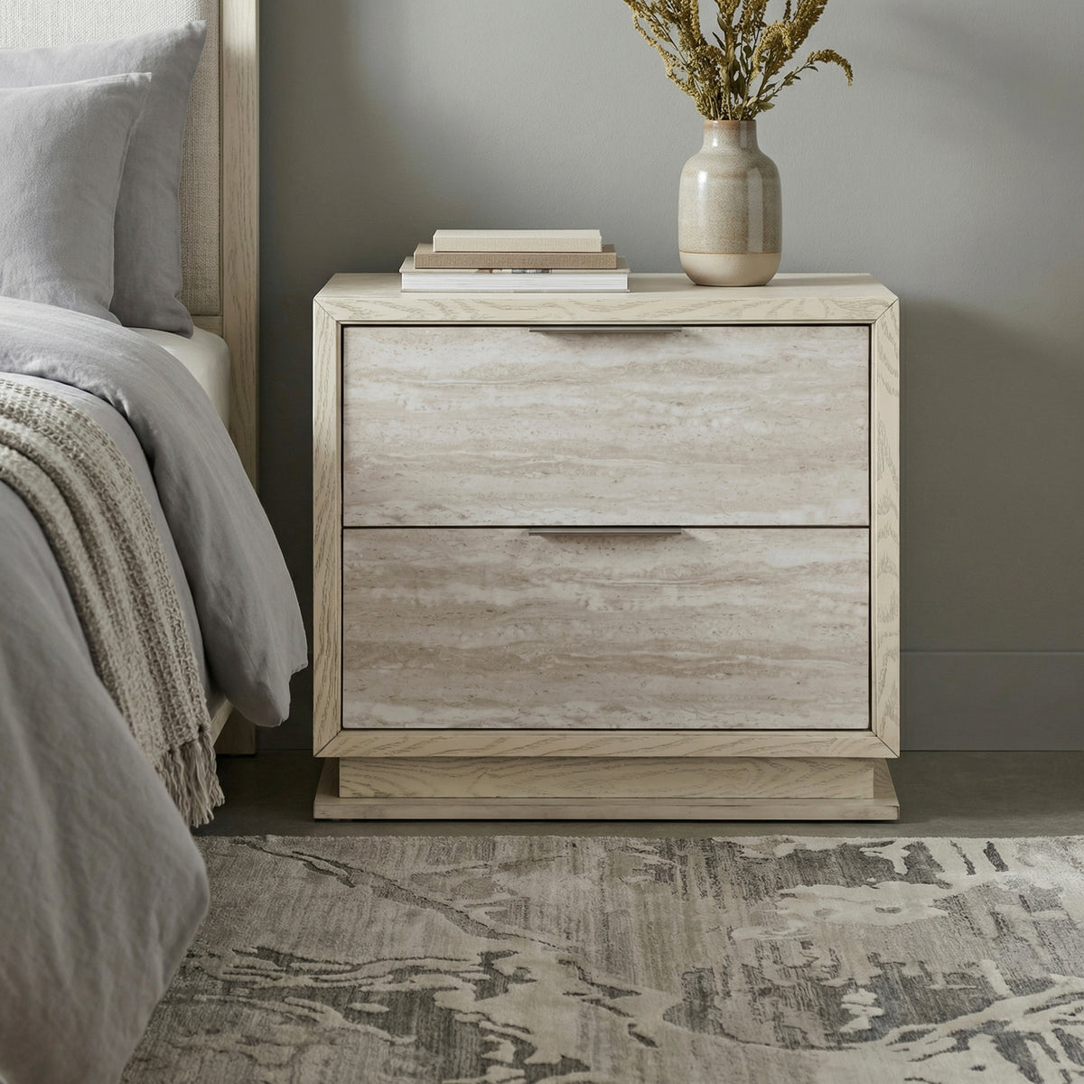 Noctis Beige Nightstand - Ornate Home
