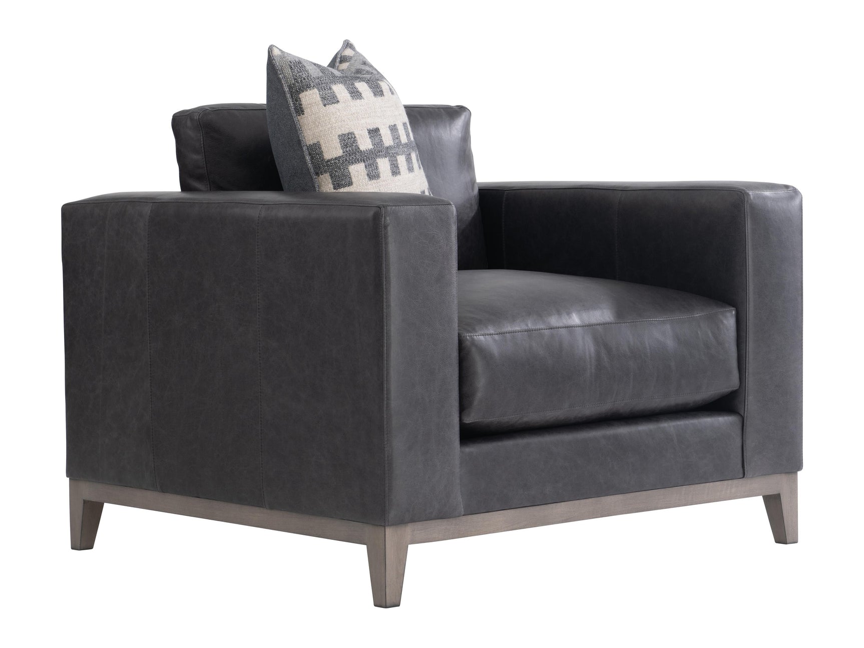 Noel Grey Leather Chair - Ornate Home