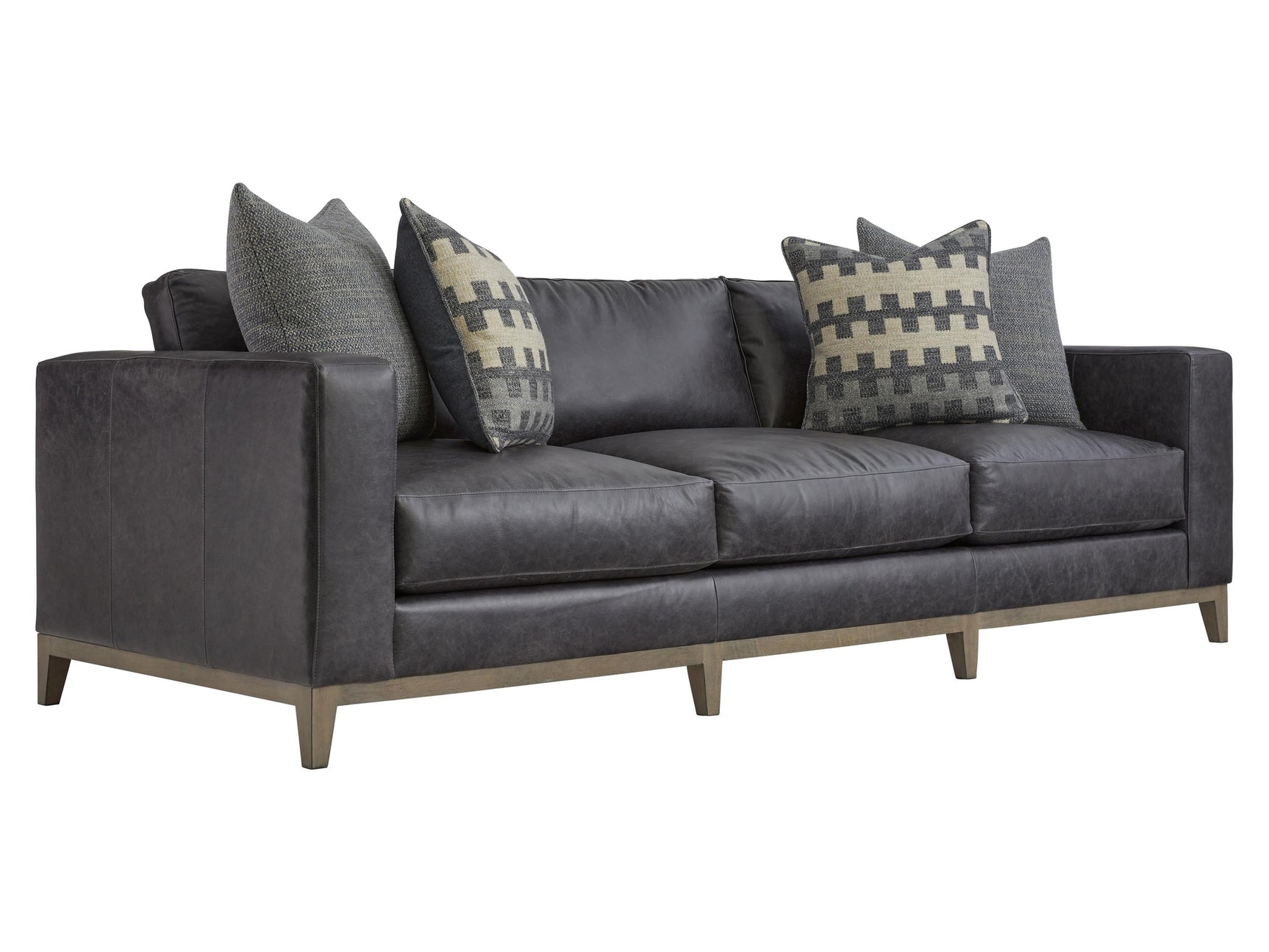 Noel Grey Leather Sofa - Ornate Home
