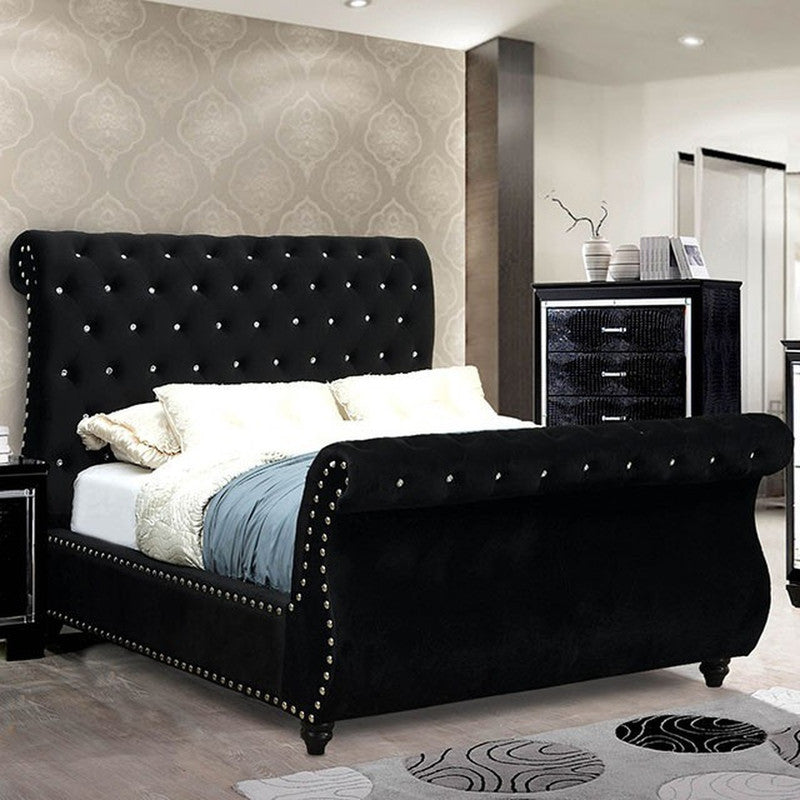 Noella Black Cal.King Bed - Ornate Home