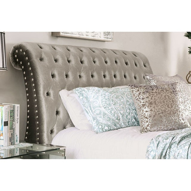 Noella Gray Queen Bed - Ornate Home