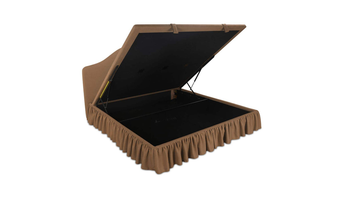 Noelle Light Brown King Storage Bed - Ornate Home