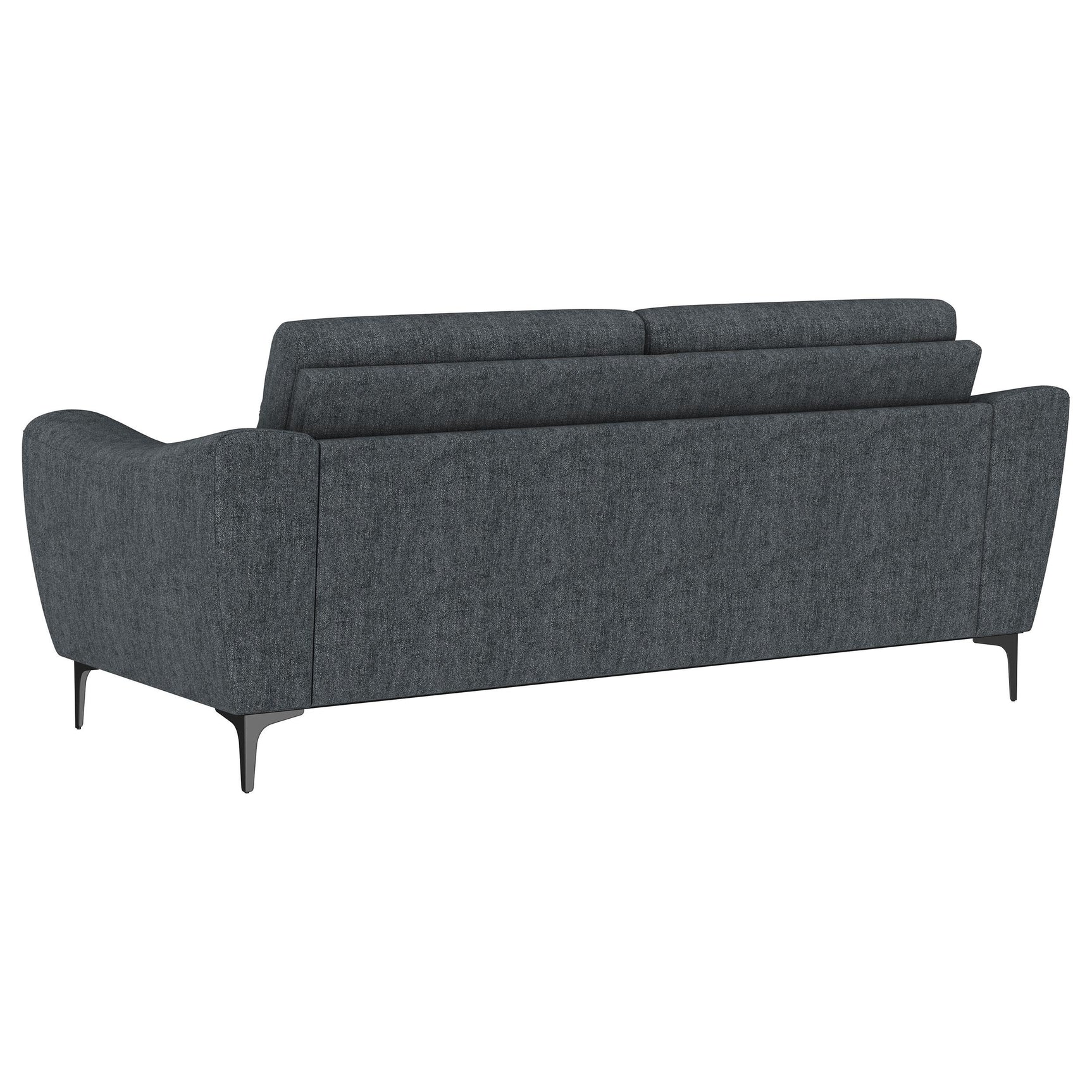 Nolan Charcoal 2-piece Upholstered Sofa Set - Ornate Home