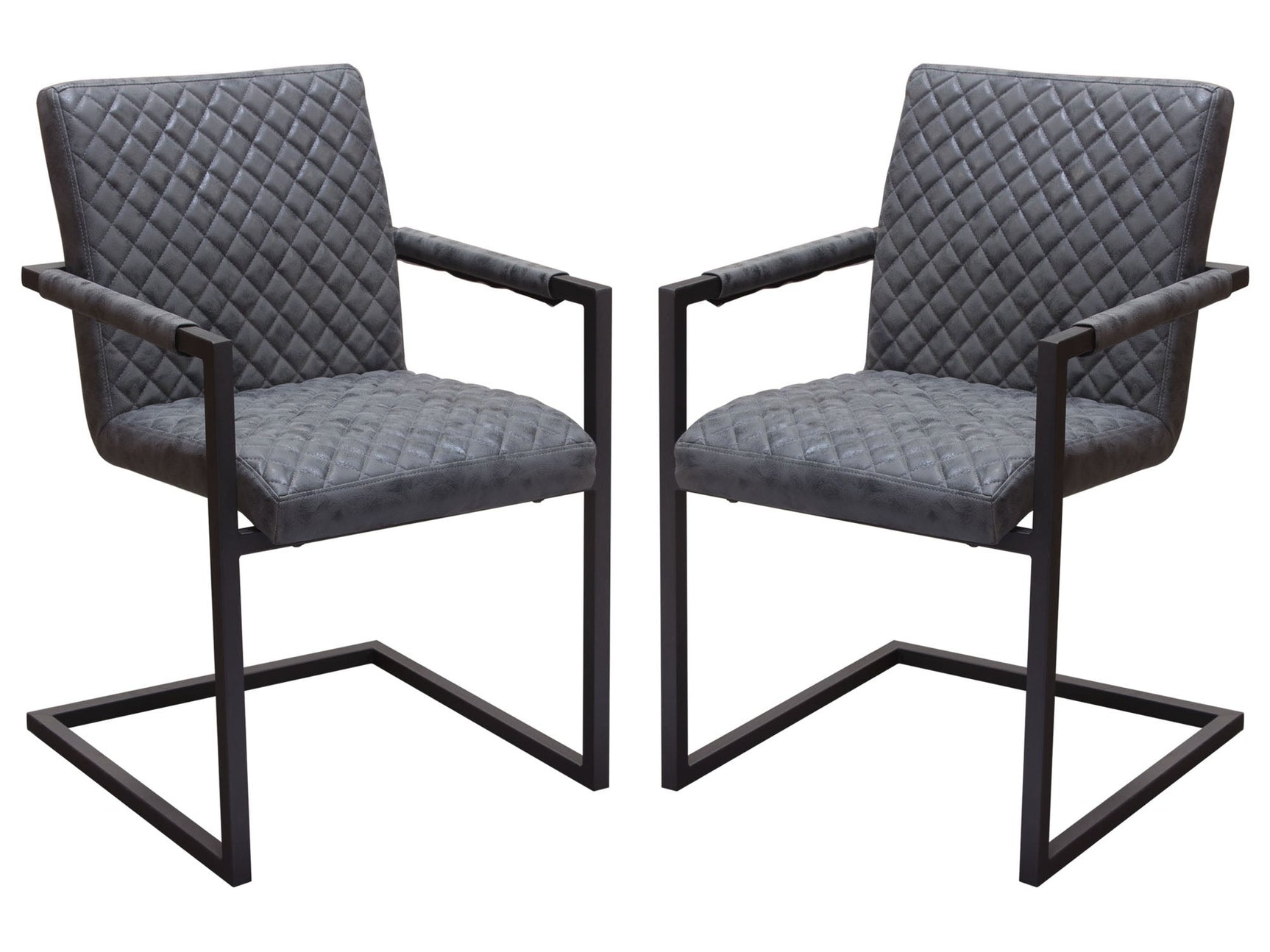Nolan Charcoal Dining Chairs (Set of 2) - Ornate Home
