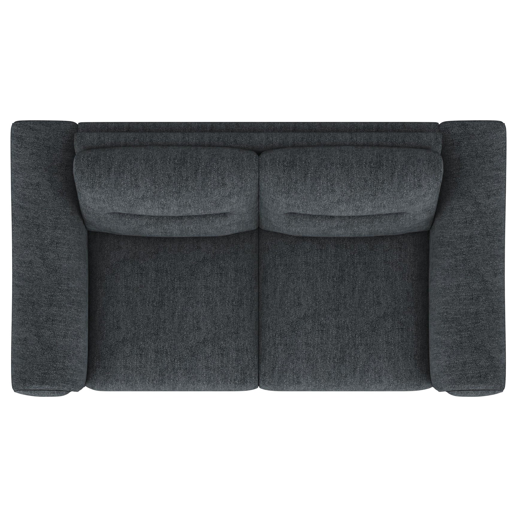 Nolan Charcoal Upholstered Sloped Track Arm Loveseat - Ornate Home