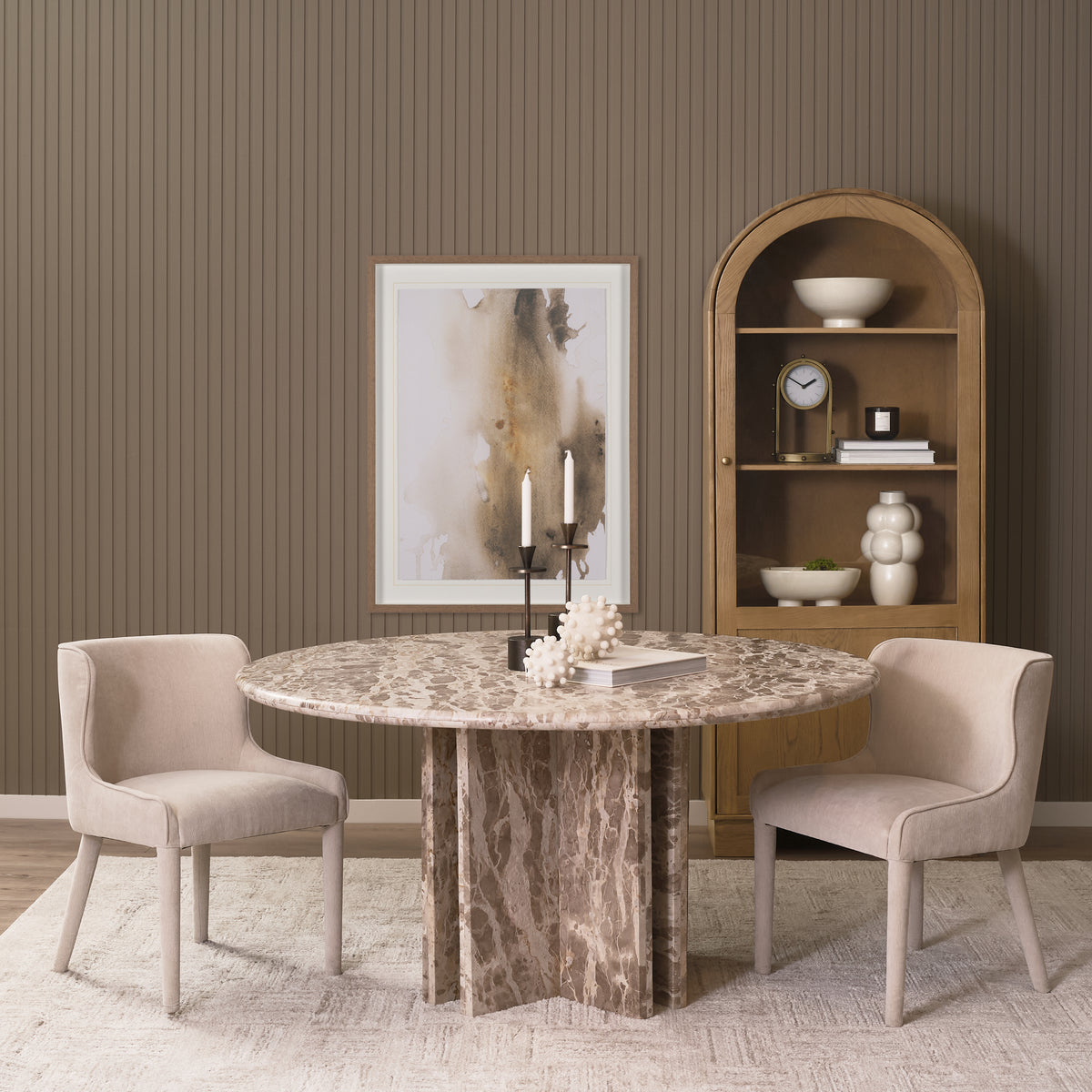 Nolan Cream Wingback Dining Side Chair (Set of 2) - Ornate Home