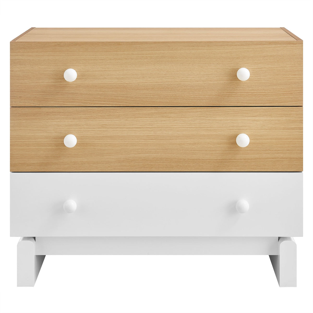 Nolia Oak/White 3-Drawer Color Block Dresser - Ornate Home