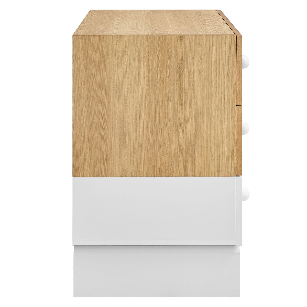 Nolia Oak/White 3-Drawer Color Block Dresser - Ornate Home