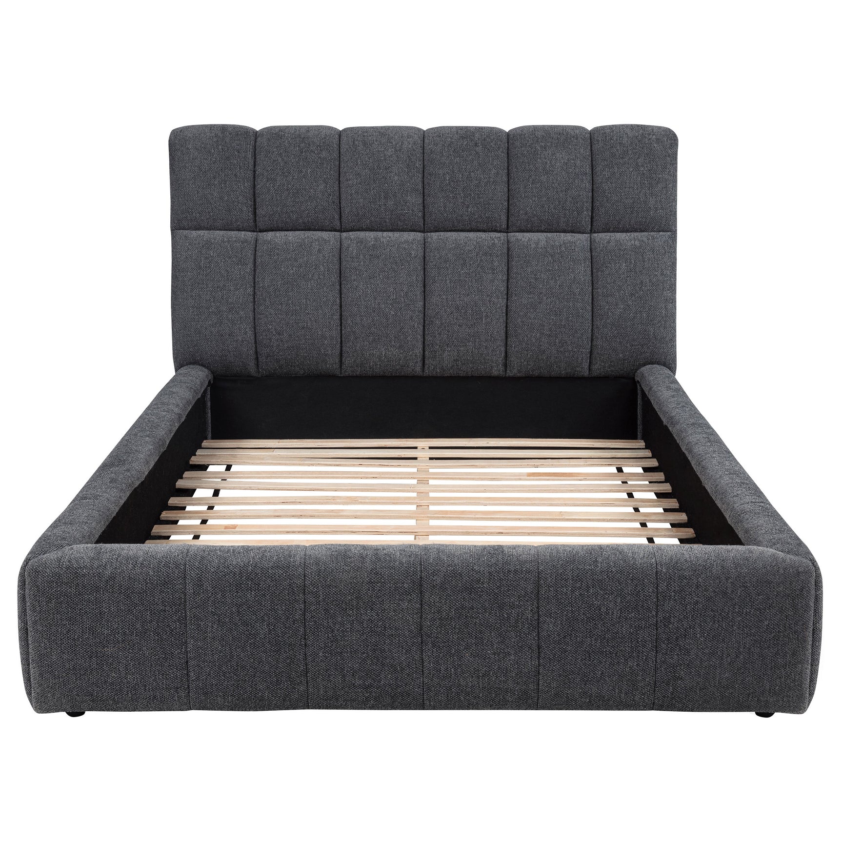 Nollet Grey 48-inch Upholstered California King Platform Bed - Ornate Home