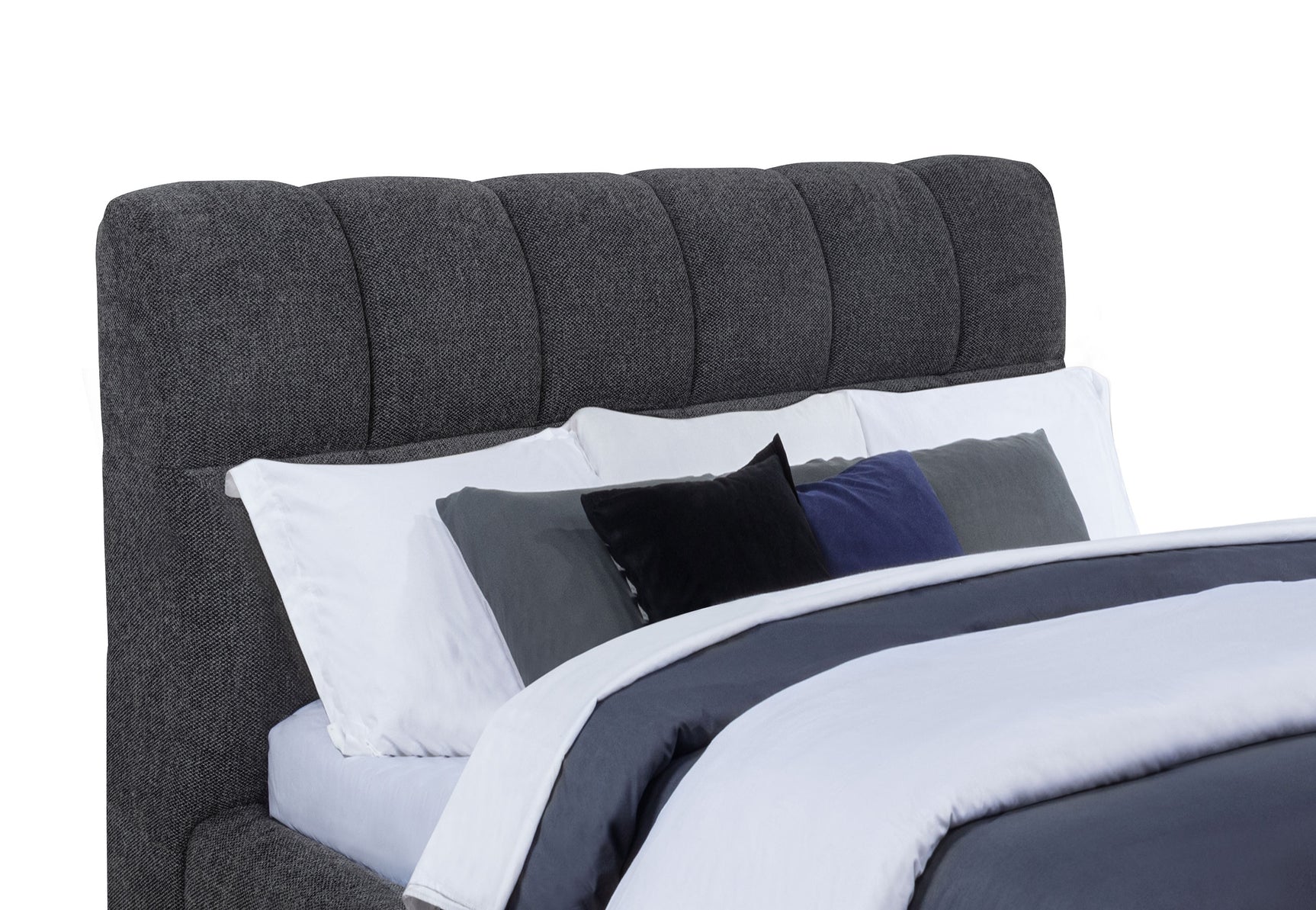Nollet Grey 48-inch Upholstered California King Platform Bed - Ornate Home