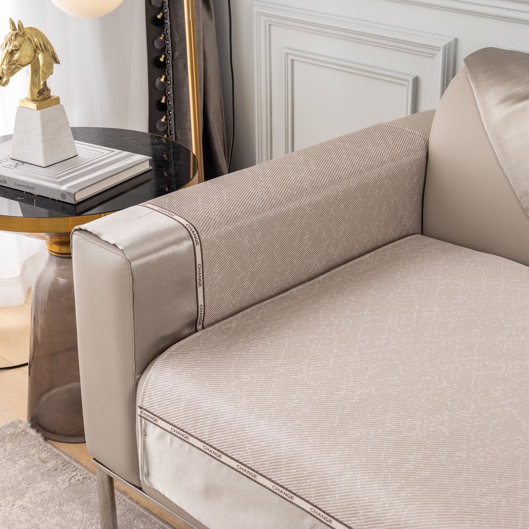 Non-Slip Universal Couch Covers for Sectional Sofas & Cushions - Slipcovers for Dogs and Pets - Ornate Home