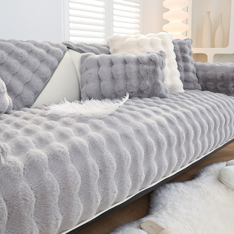 Non-slip Faux Fur Sofa Cover – Super Soft, Fluffy, and Stylish Couch Covers II - Ornate Home