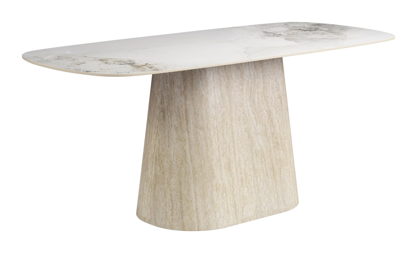 Nooka White & Natural Dining Table - Ornate Home