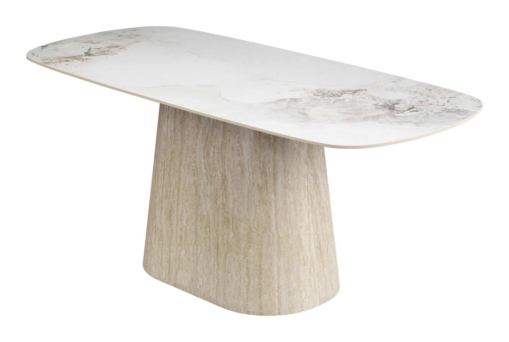 Nooka White & Natural Dining Table - Ornate Home