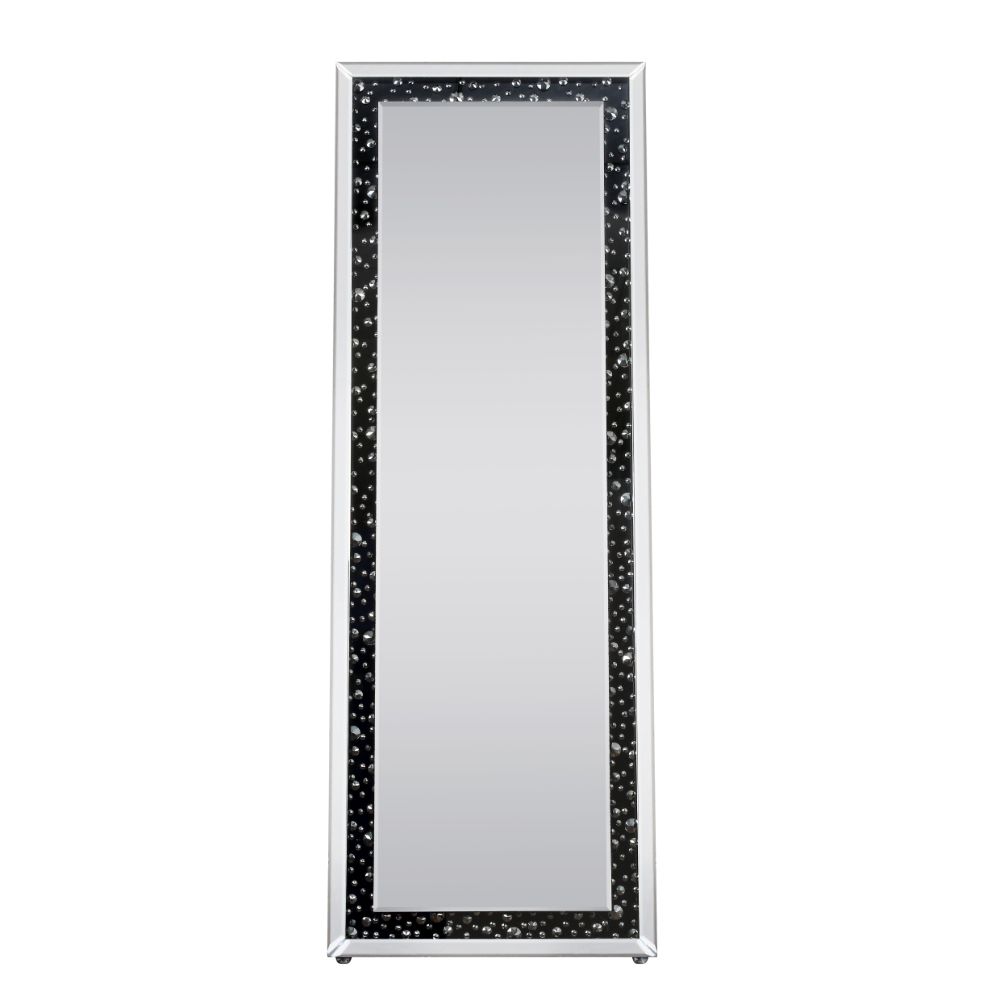 Noor Mirrored & Faux GemStones Accent Mirror (Floor) - Ornate Home