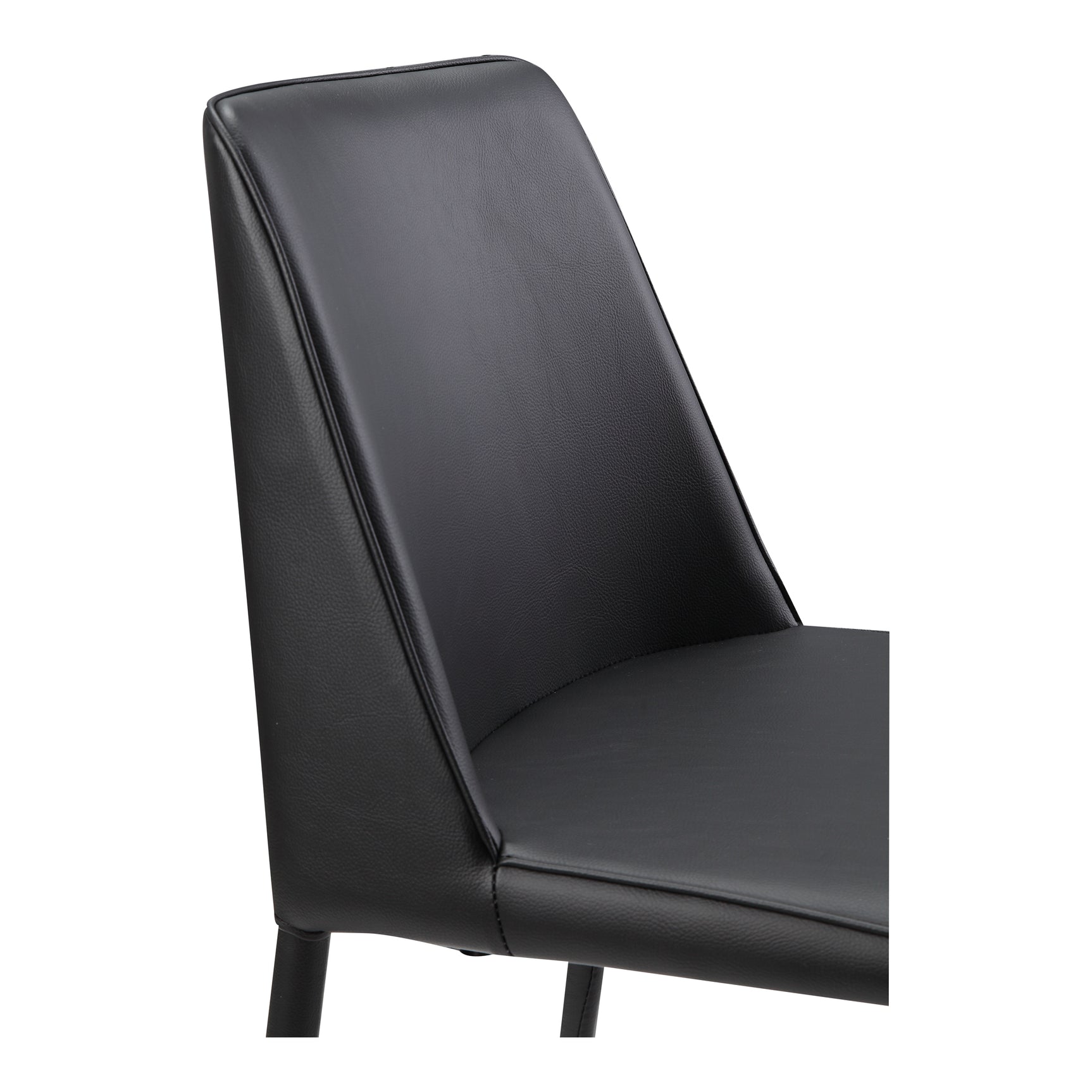 Nora Black Vegan Leather Dining Chair (Set of 2) - Ornate Home