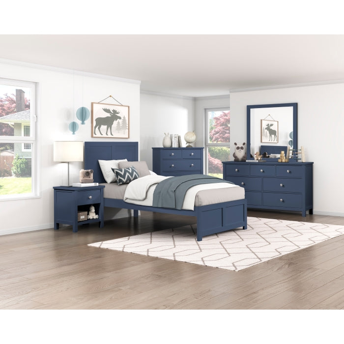 Nora Blue 1-Drawer Nightstand
